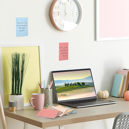 Mr. Pen Sticky Notes - Lined Pads, 3"x4", 360 Sheets, Vintage Colors