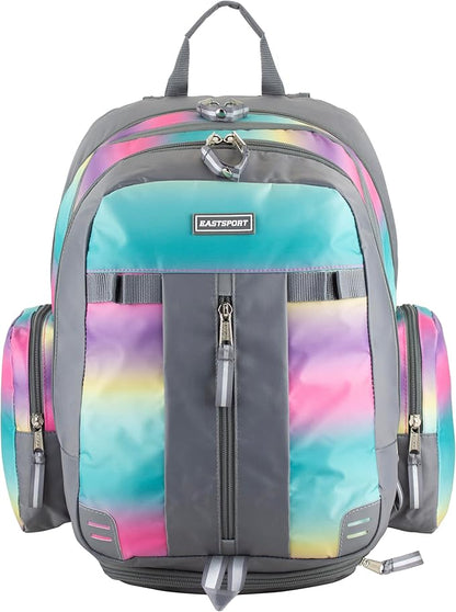 Eastsport Extra Large Backpack Expandable Oversized For Travel Hiking Work Camping Sports Outdoors With Drawstring Bag 18x13.5x9.5 Mochila De Viaje Ombre