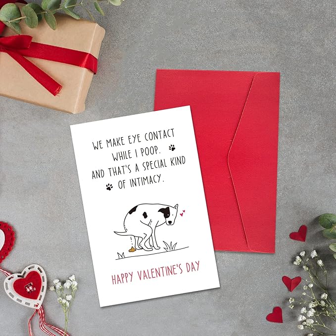 Ogeby Funny Valentines Day Card from Dog, Humor Valentines Day Gifts for Dog Lover, Cute Dog Valentines Gift ideas for Men Women