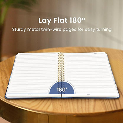 Lined Spiral Journal Notebook for Women, Pretty A5 College Ruled Hardcover Notebook for Work & Note Taking, Cute Aesthetic Journal for Writing, 140 Pages, Starry Night