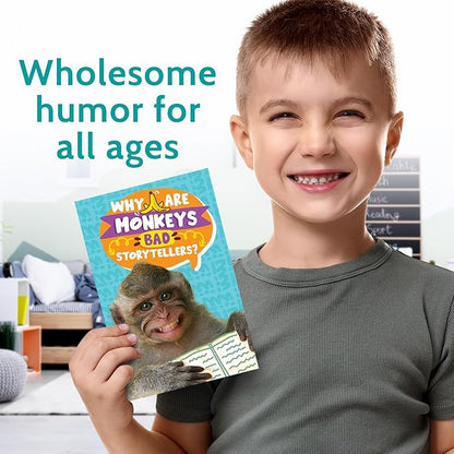 T MARIE 40 Funny Animal Joke Postcards with No Repeats - 4x6” Humorous Bulk Thinking of You Postcards for Kids, Grandkids, Students, and Teachers, Summer Camp, Lunchboxes and More