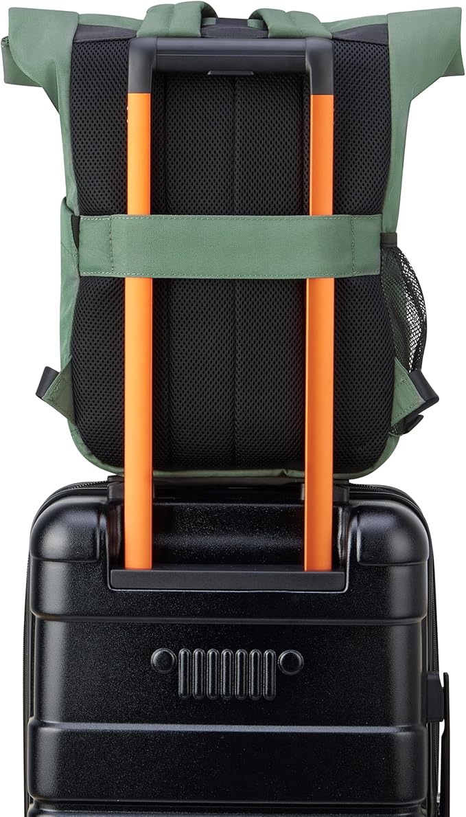 Jeep JS016D Rolltop Travel Backpack, Grey, 17" Laptop