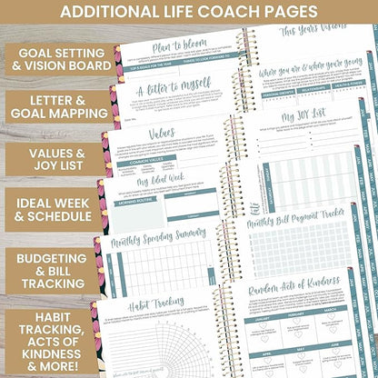 bloom daily planners 2025 Calendar Year Day Planner (January 2025 - December 2025) - 5.5” x 8.25” - Weekly/Monthly Agenda Organizer Book with Stickers & Bookmark - Blooming Wildly