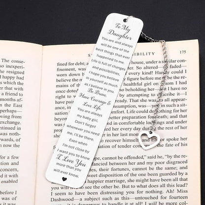 16th 18th 21st Birthday Gifts for Daughter from Mom Dad Christmas Stocking Stuffers for Teen Girls, Daughter Gifts from Mom Inspirational Bookmark Birthday Valentines Day Gifts for Daughter Adult