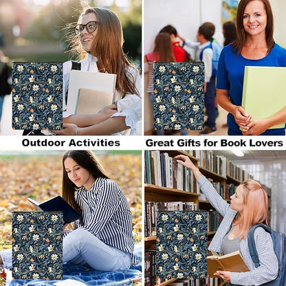 Botanical Book Sleeve, Classic Flower Book Covers for Paperbacks, Floral Book Pouch Book Protector, Book Lovers Gifts for Women Girls Teacher, Book Accessories Book Club Gifts Christmas Birthday Gifts