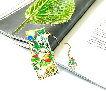 Metal Bookmarks - Genshin Impact Nahida Brass Bookmarks with 3D Display Box for Women Men Sisters Friends - Perfect Birthday Gifts for Book Lovers
