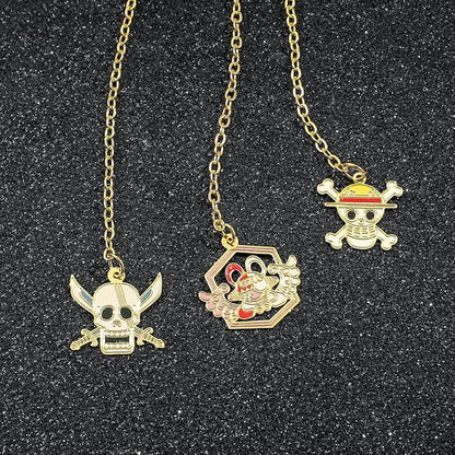 One Pieces Anime Luffy Shanks Uta Book Mark - Brass Metal Bookmark, Stationery School Supplies, Gift for Book Lover, Friends, Anime Fans Collection (Set-4)