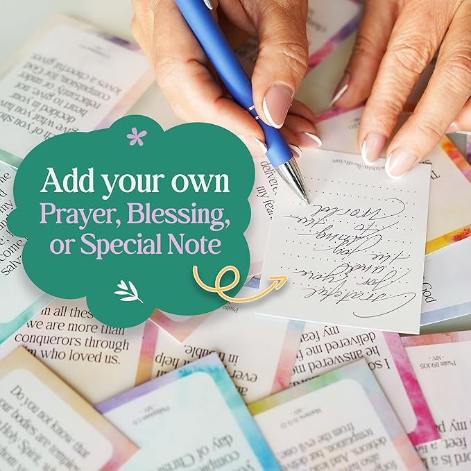 Premium Prayer Cards, 120 Mini Scripture Cards with Bible Verses, Inspirational Religious Christian Gifts for Women & Men