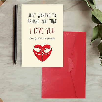 Cheerin Funny Greeting Card with Envelope - Anniversary Card - Hilarious Greeting Card - Birthday Gift for Boyfriend, Girlfriend, Husband, or Wife