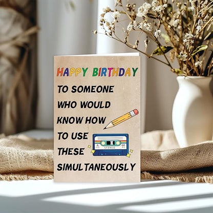 Funny Birthday Card for Men Women, Unique Birthday Gifts Cards for Old Man Woman, Bday Ideas for Dad, Mom,Grandma,Grandpa