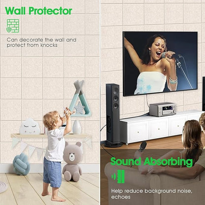 Large Cork Board for Office Wall Decor,48"x36"-12 Pack Felt Wall Tiles with 35 Push Pins, Thicker 0.47in, Felt Bulletin Board Pin Board Cork Boards for Walls - Beige