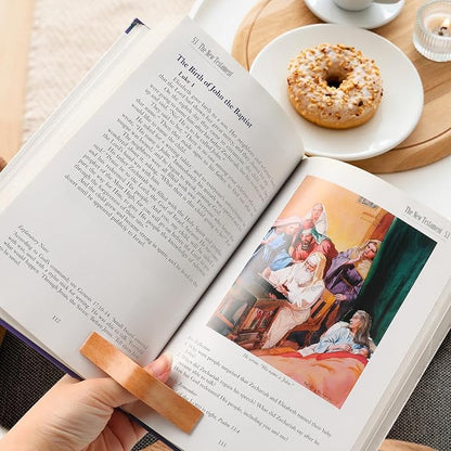 KINIVA Leather Weighted Bookmarks Book Weight Page Holder for Reading,Book Open Holder for Kids Adult,Gifts for Reader (01 Brown+04 Wood)