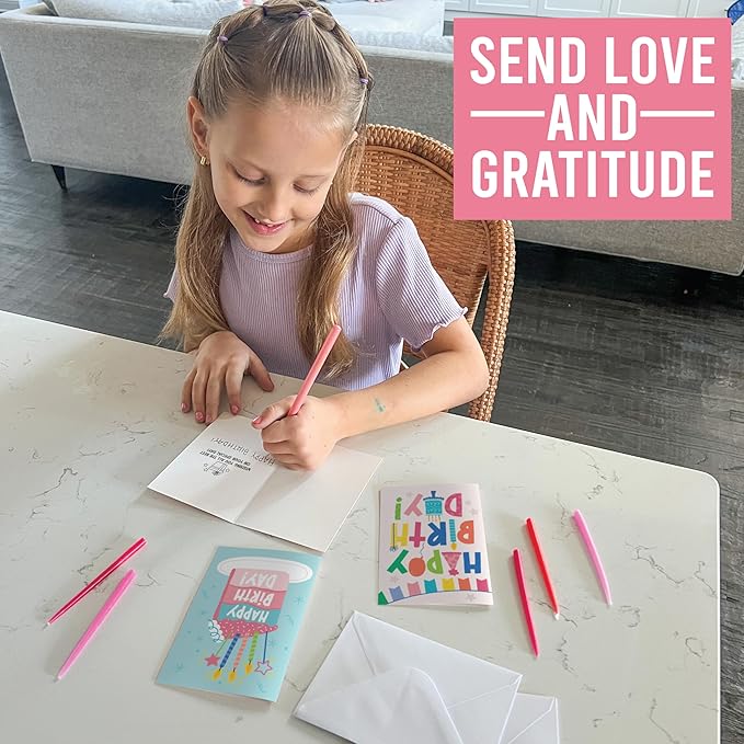 Hadley Designs 54 Happy Birthday Cards Bulk with Envelopes – Assorted Birthday Cards for Kids and Adults, Ideal for Personalization and Bulk Buyers (Colorful Doodle)