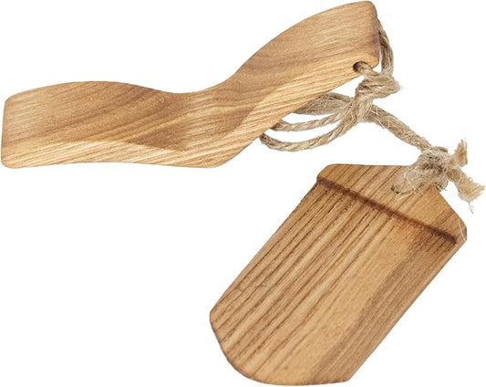 Handmade Wooden Book Page Holder - Wooden Thumb Bookmark - Novel Reading Accessories, Book Gadgets, Presents for Readers, Book Lovers Gifts, Bookworm (Ash Natural)