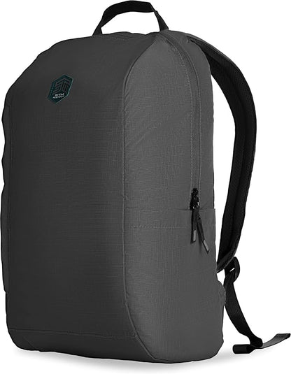 STM BagPack - Lightweight Travel Backpack - Inflatable Laptop Protection for up to 16" Laptop - Compact Self Contained Storable Backpack, Water Resistant, Use as a Daypack or Everyday Pack - black