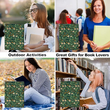 Botanical Book Sleeve, Classic Flower Book Covers for Paperbacks, Floral Book Pouch Book Protector, Book Lovers Gifts for Women Girls Sister, Book Accessories Book Club Gifts Christmas Birthday Gifts