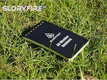 GLORYFIRE Waterproof Notebook All Weather Shower Pocket Tactical Notepad with Cover Steno Pad Memo Book