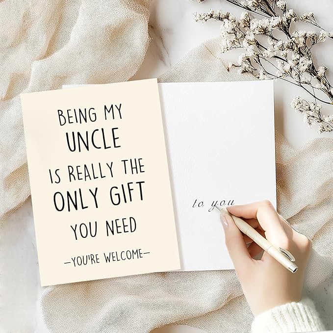 Funny Uncle Birthday Card, Uncle Birthday Gifts from Niece, Birthday Cards for Uncle, Best Gifts for Uncle from Nephew, Happy Birthday Uncle