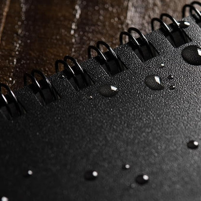 Rite In The Rain All-Weather Side-Spiral Notebook, 4 5/8" x 7", Black Cover, Universal Pattern (No. 773)