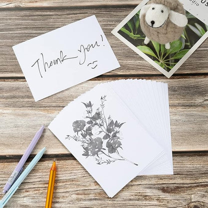 100 Pack Thick Paper Cardstock Blank Heavy Cards Stock for Invitations, Greeting Cards Making, Postcards, Photos, 250GSM Thick Paper (White, 5x7 inches)