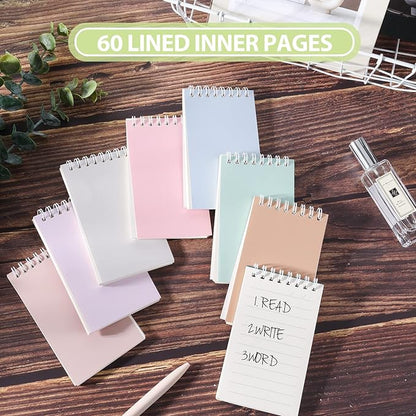 Ddaowanx Small Notebooks,3x5 Pocket Spiral Notepads With Lined Pages - The Perfect Little Mini Notebook to Stay Organized and Boost Productivity at Work or School (48, Cute Colors)