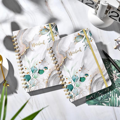 Ruled Journal/Notebook - Lined Journal with Premium Thick Paper, College Notebook/Journal, 8.5" X 6" with Exquisite Inner Pocket, Strong Twin-Wire Binding, Waterproof Hardcover for Office, School