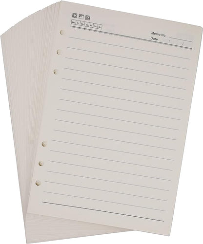 SAYEEC A5 Refill Paper Loose Leaf Lined Paper for A5 Planner Organizer 6 Holes Ring Binder Planner for Journals Notebooks Diaries Inserts, 80 Sheets
