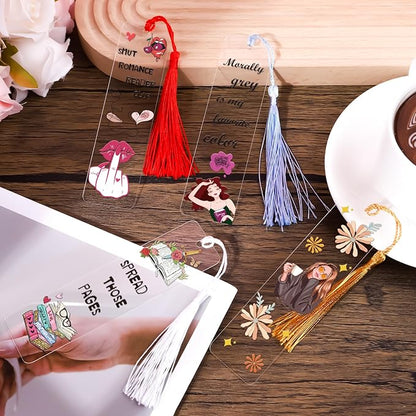 Luvsweeets Smut UV DTF Bookmark Wraps - 24 Sheets Smutty UV DTF Decals for Acrylic Bookmarks Waterproof UVDTF Stickers DIY Blank Bookmarks Rub on Transfers Stickers for Book Lover