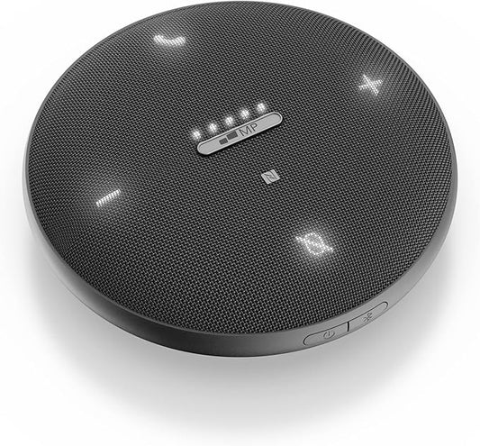 MP Mobile Pixels Bluetooth Conference Speakers with 4 Microphone, 13ft Omnidirectional Voice Pickup, USB-C Plug&Play，Noise Reduction, Compatible with Zoom/Teams/Skype/Google Meet