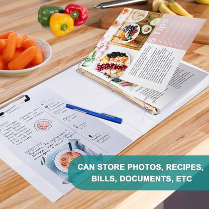 Cute Mushroom Red 3 Ring Binders with Clipboard File Folder for Office School with Pocket, 2 Pack, E01W24021