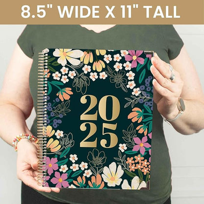 bloom daily planners HARDCOVER 2025 (8.5" x 11") Calendar Year Day Planner (January 2025 - December 2025) - Passion/Goal Organizer - Monthly & Weekly Inspirational Agenda Book - Blooming Wildly