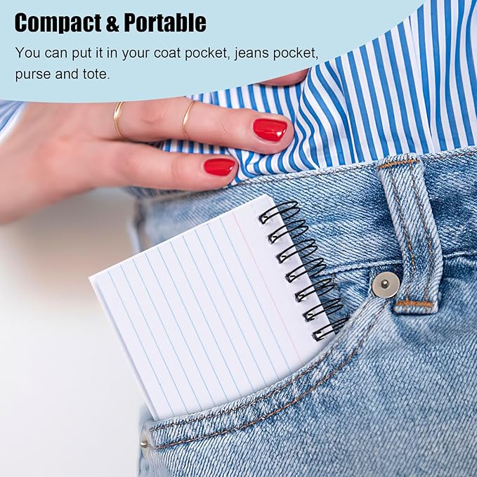 Koogel 400 Pages, 3 x 5 Inch White Learning Card Note Cards 8 Pack of White Paper Ring Bulk Index Cards for Home School Office