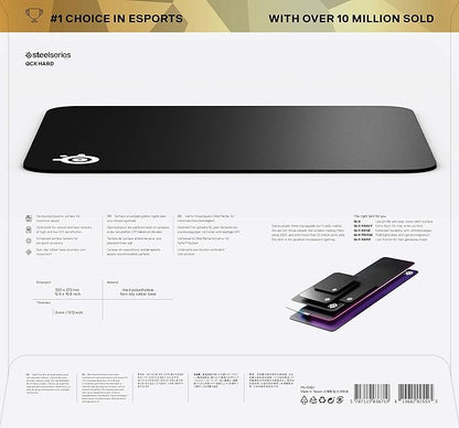 SteelSeries QcK Gaming Mouse Pad - Medium Hard - Minimal Friction - Pinpoint Accuracy