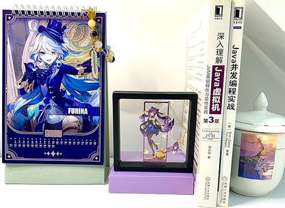 Metal Bookmarks - Genshin Impact KeQing Bookmarks with 3D Display Box - Perfect Birthday Gifts for Book Lovers