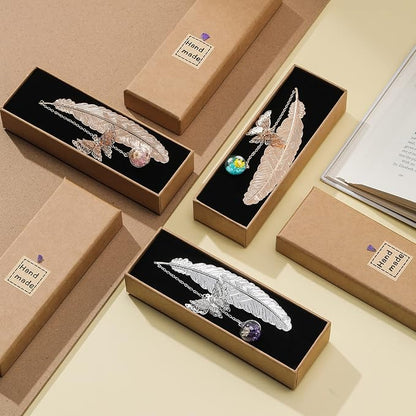 Metal Feather Butterfly Bookmark,Wedding Anniversary Retirement Birthday Gifts Teacher Christmas Gifts for Women Readers Girls Book Lovers,Thank You Teacher Appreciation Gifts Valentines Day Gifts