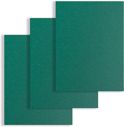 Binditek 25 Pack 12 Mil Sand-Textured Polycover - Plastic Binding Cover for Business Reports and Proposals - Lightly Textured Sand Finish - Square Corners, Un-Punched, Green, Office Supplies