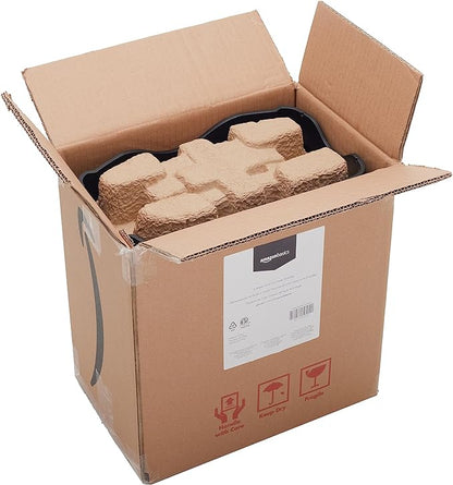 Amazon Basics 6 Sheet Cross Cut Paper and Credit Card Home Office Shredder with 3.8 Gallon Bin, Black