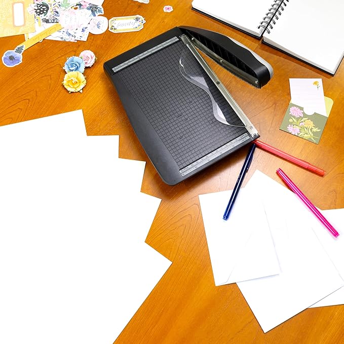 Cardstock 12 x 12 Paper Pack - 65lb Smooth Card Stock for Crafts, Cardmaking, Art Projects - 50 Square Scrapbook Sheets - Double Sided with Solid Core, Ivory