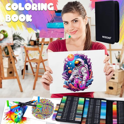 72 Colors Dual Tip Art Markers Pens for Adult Coloring Books, Brush and Fine Tip Coloring Marker for Drawing Journaling Note Taking Lettering