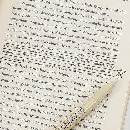 Muchcute 05 Fine Point Writing Pens: 6 Black 0.45mm Thin Micron Pen 05 No Bleed Bible Journaling Study Supplies Annotation Smooth Waterproof Micro Line Needle Tip Fineliner Gel Felt Ink Markers Stuff