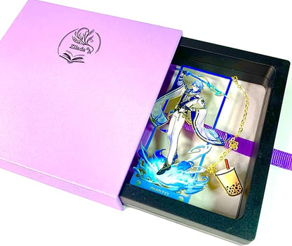Genshin Impact Ayato Brass Bookmarks with 3D Display Box for Women Men Sisters Friends - Ideal Birthday Gifts for Book Lovers - Zllada