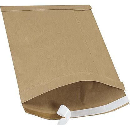 Aviditi Kraft Self-Seal Padded Mailers, #4, 9 1/2" x 14 1/2", Kraft Brown, Peel and Seal Closure, Fiber Cushioned Envelopes for Protecting Items During Shipping and Mailing, Case of 25