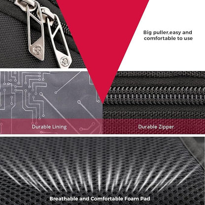 Swissdigital Design TSA Laptop Backpack Men's USB Charging Port Large Capacity Business Travel Backpack Black| With Apple Find My Network (TERABYTE J16BTFB-41) One Nation One World