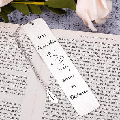 Long Distance Friendship Bookmark Going Away Gifts for Women Men Best Friends BFF Besties BFF Soul Sisters Girls Teens Kids Leaving Moving Birthday Christmas Graduation Wedding Farewell Gifts for Her