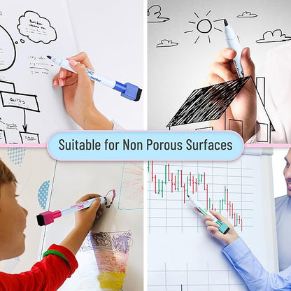 Mr. Pen Magnetic Dry Erase Markers, 16 Pack, Fine Point, Colorful, Magnetic Dry Erase Marker