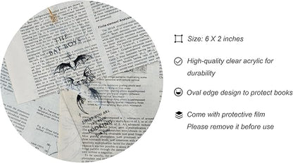 TwoDays Fantasy Acrylic Bookmarks, to The Star Who Listen Inspired Romantasy Gifts for Bookish, City of Starlight and Batboys Merch for Book Lovers Booktok. (6"x2", Set of 2)