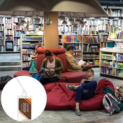 100 Pack 5 Mil Laminating Pouch with Clear Loop 2 1/2" x 4 1/4" Luggage Tag Laminating Pouches with Slot Hole Thermal Laminate Pouch Tags Kit Resealable for Work Permits Pass Cards Student ID Cards