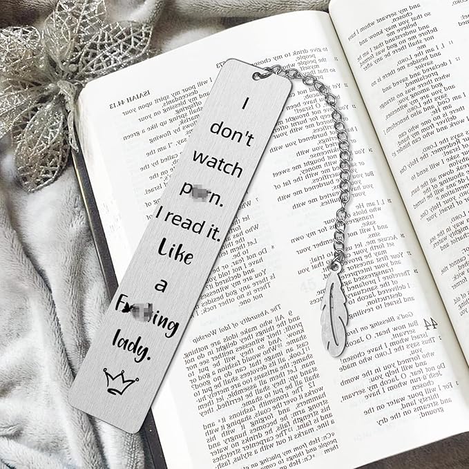 Metal Bookmarks for Women Book Lover Bookish Gifts,BookMarker with Chain for Birthday Christmas Valentines Gifts,with Exquisite Gift Box for Women Men Friends Teacher Classmate Book Lovers