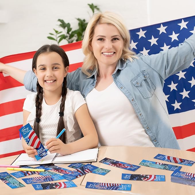 60 Pcs Veterans Day Bookmark Gifts Religious Patriotic Bookmark Psalm 33: 12 Bible Verse Bookmarks VBS Exchange Gifts for Church School Prizes Party Favors