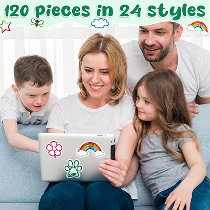 H1vojoxo 120PCS Breath Anxiety Sensory Stickers Tactile Deep Breathing Stickers for Kids Adult Anti Stress Textured Fidget Stickers for Anxiety Sensory Stickers Different Texture for Phone